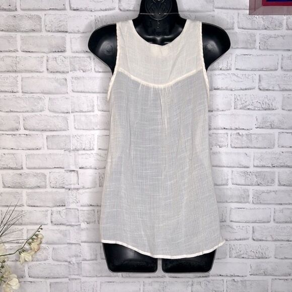 Sweet Wanderer Cream and Pink Embroidered Tank Top - Picture 4 of 6